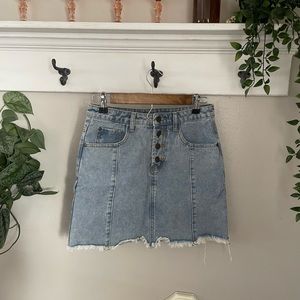Jean mini skirt